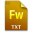 Adobe Fireworks TXT Icon 64x64 png