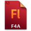 Adobe Flash F4A Icon 64x64 png