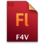 Adobe Flash F4V Icon 64x64 png