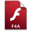 Adobe Flash Player F4A Icon 64x64 png