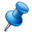 Thumbtack Blue Icon 32x32 png
