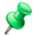 Thumbtack Green Icon