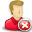 User Red Delete 2 Icon 32x32 png