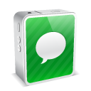iPhone 4 White Chat Icon 128x128 png