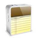 iPhone 4 White Note Icon 128x128 png