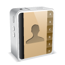 iPhone 4 White Address Book Icon 128x128 png