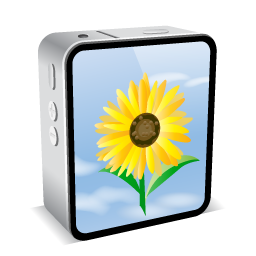 iPhone 4 Black Sunflower Icon 256x256 png