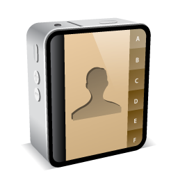 iPhone 4 Black Address Book Icon 256x256 png