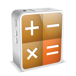 iPhone 4 White Calculator Icon 256x256 png