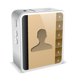 iPhone 4 White Address Book Icon 256x256 png