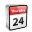 iPhone 4 Black Calendar Icon 32x32 png