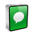 iPhone 4 Black Chat Icon