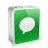 iPhone 4 White Chat Icon 48x48 png