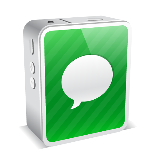 iPhone 4 White Chat Icon 512x512 png