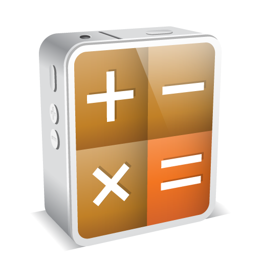 iPhone 4 White Calculator Icon 512x512 png