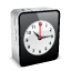iPhone 4 Black Clock Icon 64x64 png