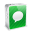 iPhone 4 White Chat Icon 64x64 png