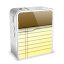 iPhone 4 White Note Icon 64x64 png