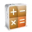 iPhone 4 White Calculator Icon 64x64 png