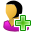 User Female Add Icon 32x32 png