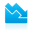 Chart Area Down Icon 32x32 png