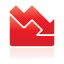 Chart Area Down Icon 64x64 png