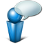 Balloon Blue Icon 64x64 png