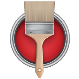 Paint Can with Brush Icon 256x256 png
