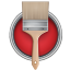 Paint Can with Brush Icon 64x64 png