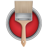 Paint Can with Brush Icon 96x96 png
