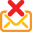 Mail Delete Icon 32x32 png