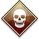 Skull Brown Icon 128x128 png