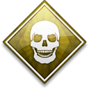 Skull Yellow Icon 128x128 png