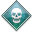 Skull Blue Icon 32x32 png