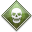 Skull Green Icon 32x32 png