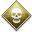 Skull Yellow Icon 32x32 png