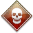 Skull Red Icon 48x48 png