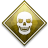 Skull Yellow Icon 48x48 png