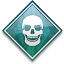 Skull Blue Icon 64x64 png