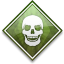 Skull Green Icon 64x64 png