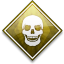 Skull Yellow Icon 64x64 png