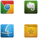 Square Buttons Icon Set 4-5