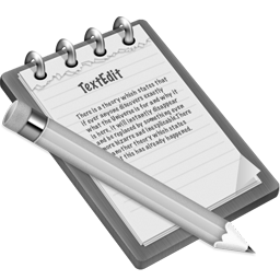 Grey TextEdit Icon - TextEdit Icon - SoftIcons.com