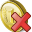 Coin Delete Icon 32x32 png