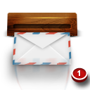 Wooden Mail Icon 128x128 png