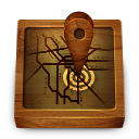 Wooden Map Icon 128x128 png