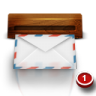 Wooden Mail Icon 96x96 png