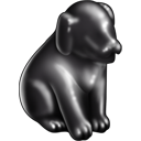 Puppy Black Icon