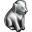 Puppy White Icon 32x32 png