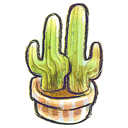 Flowerpot Cacti Icon 256x256 png